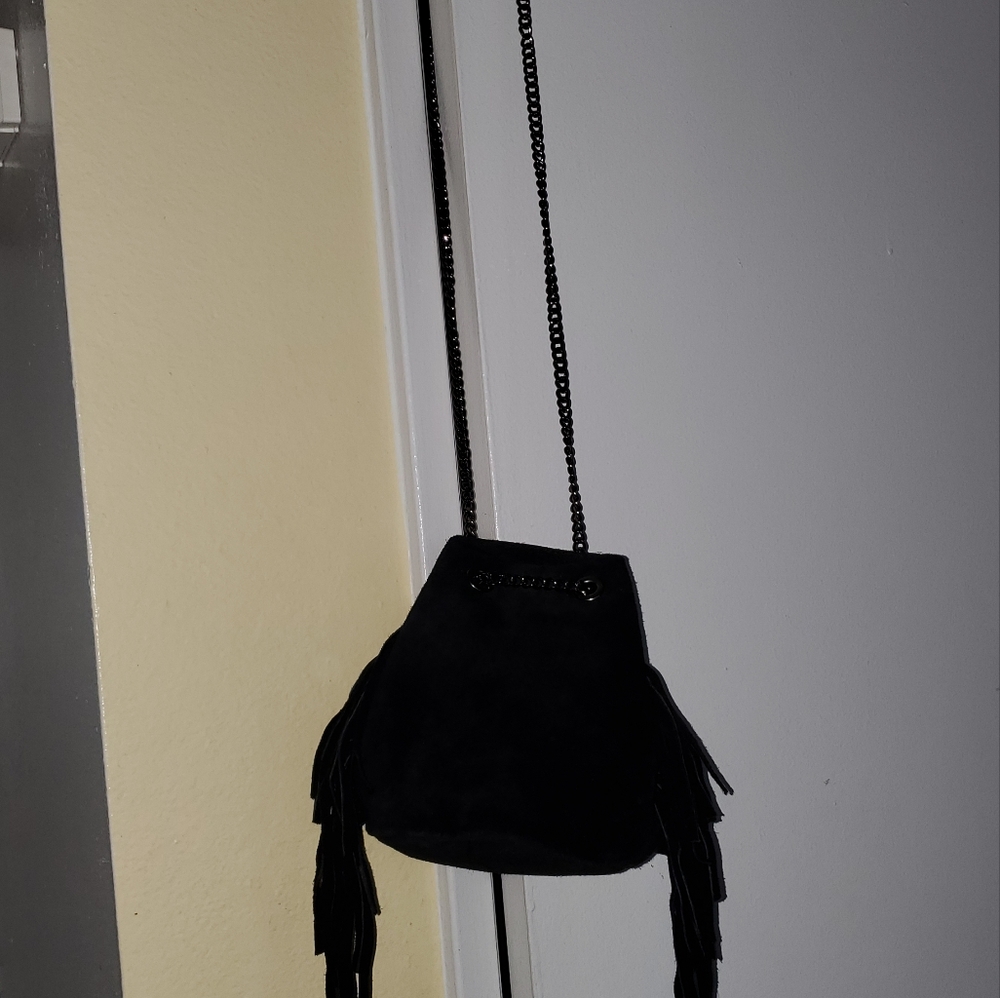 Borse in Pelle Genuine Black  Leather fringe/purse/evening bag/ crossbody 🖤🖤🖤